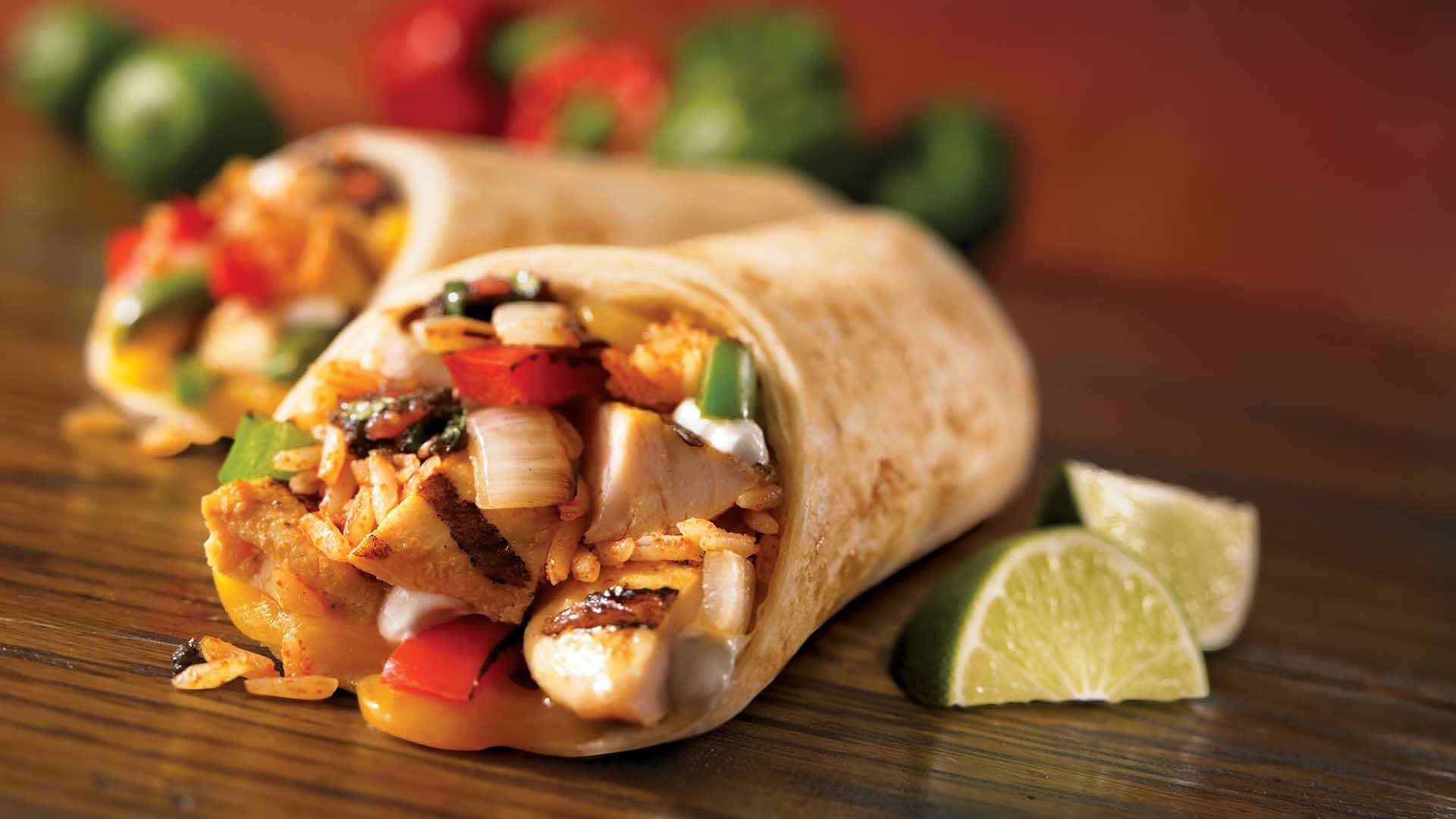 Burritos med kycklingfyllning